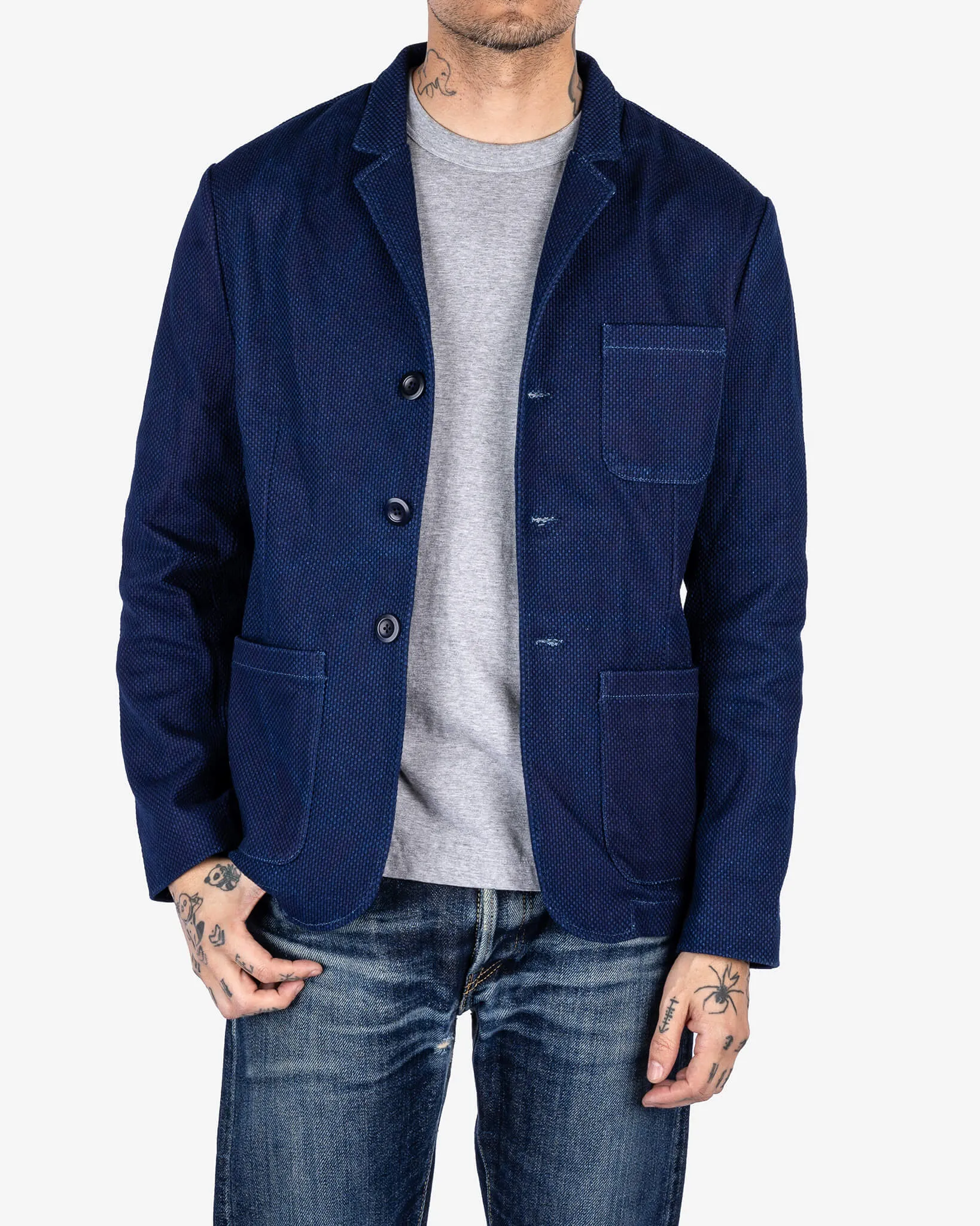 SaturdayTypeFever - Sashiko Blazer - Indigo