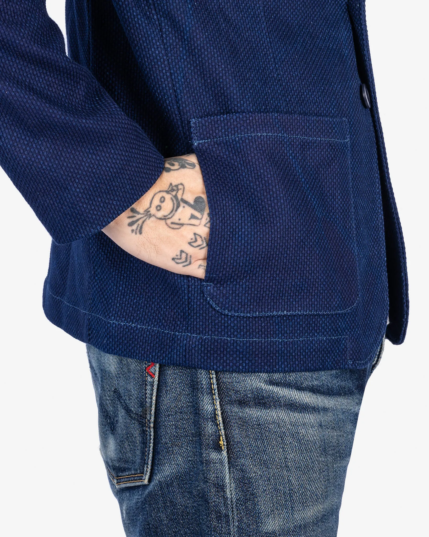 SaturdayTypeFever - Sashiko Blazer - Indigo