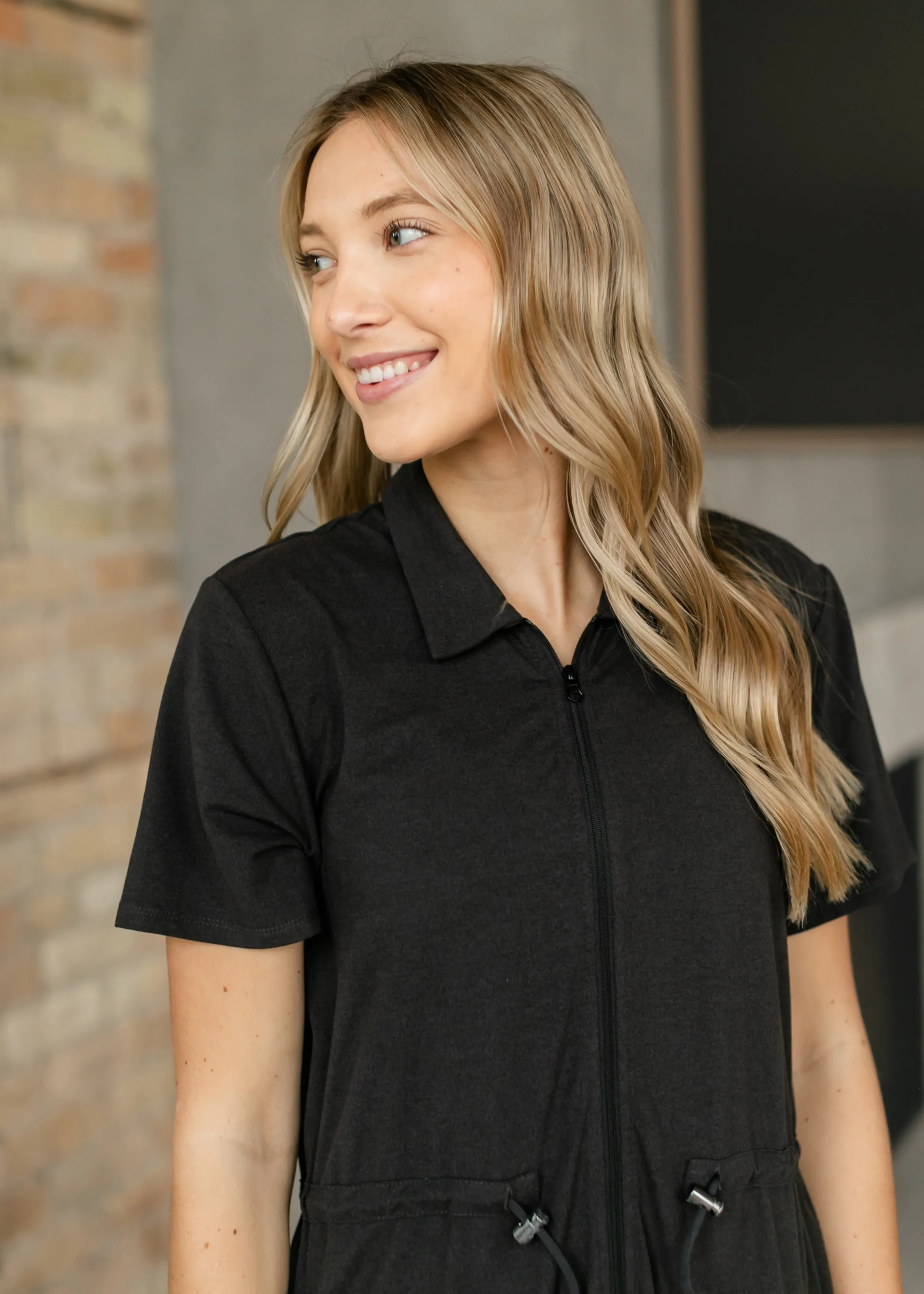 Scout Zip Front Athletic Midi Dress