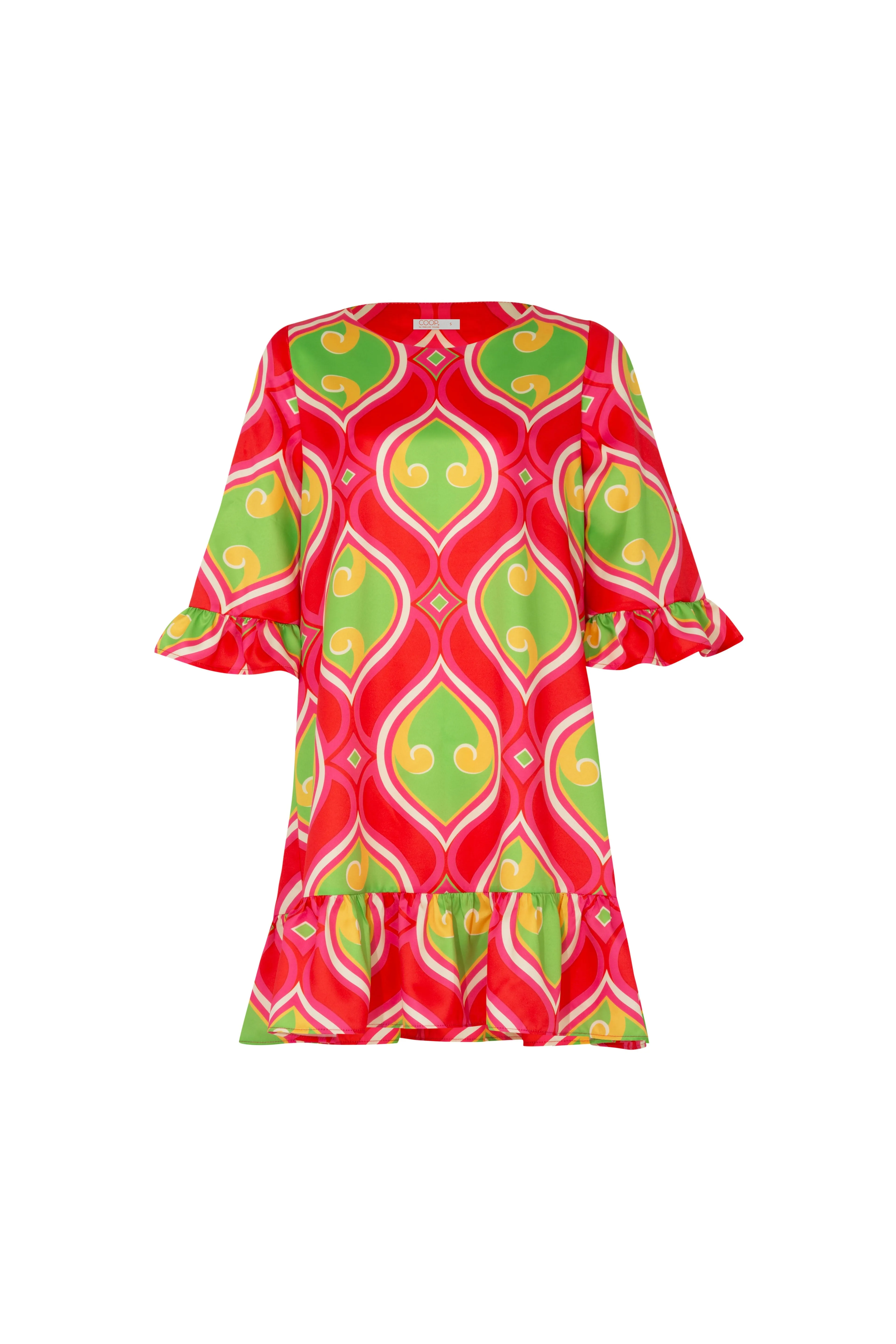 Shift Work Dress - Pink & Lime