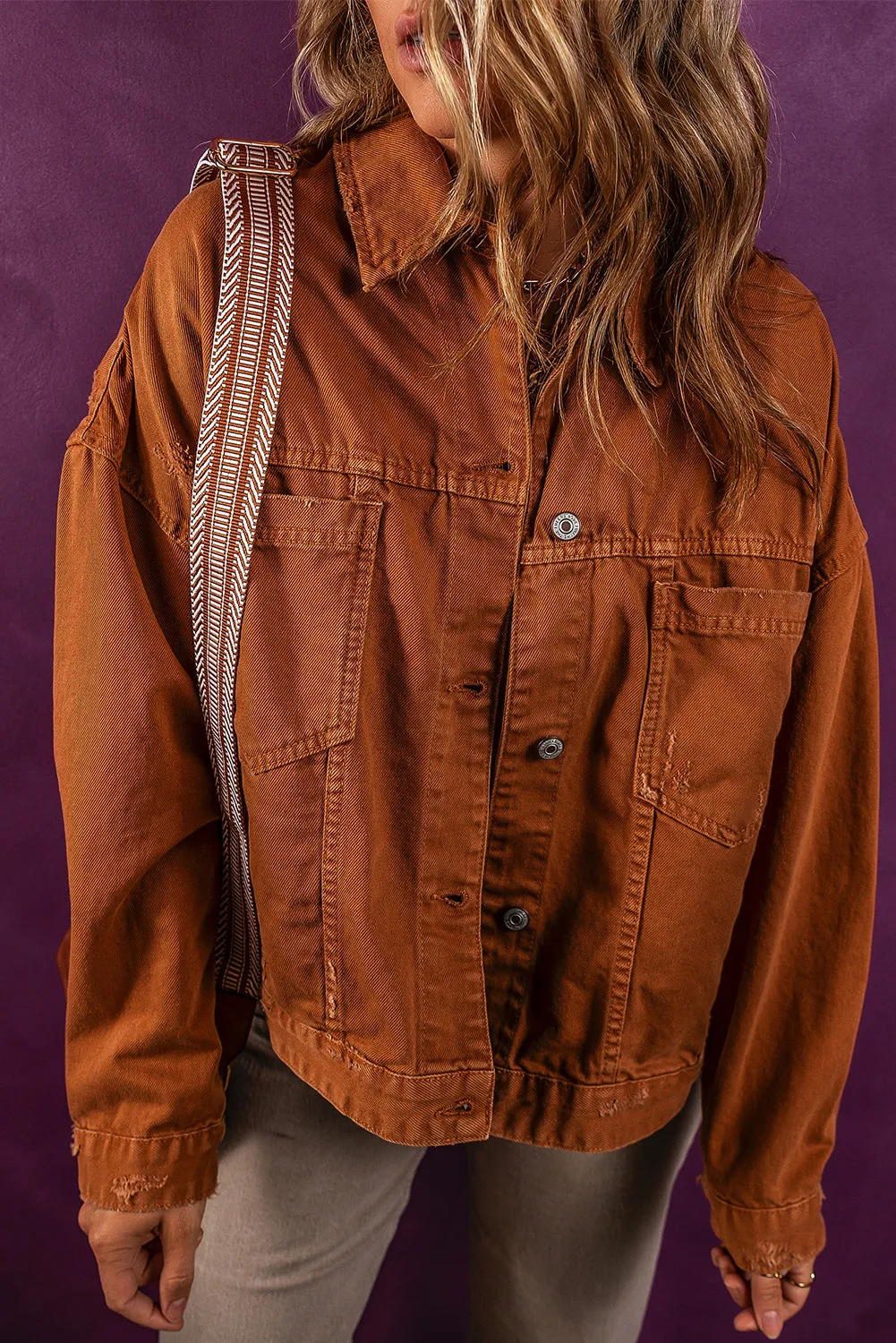 Slightly Distressed Denim Jacket