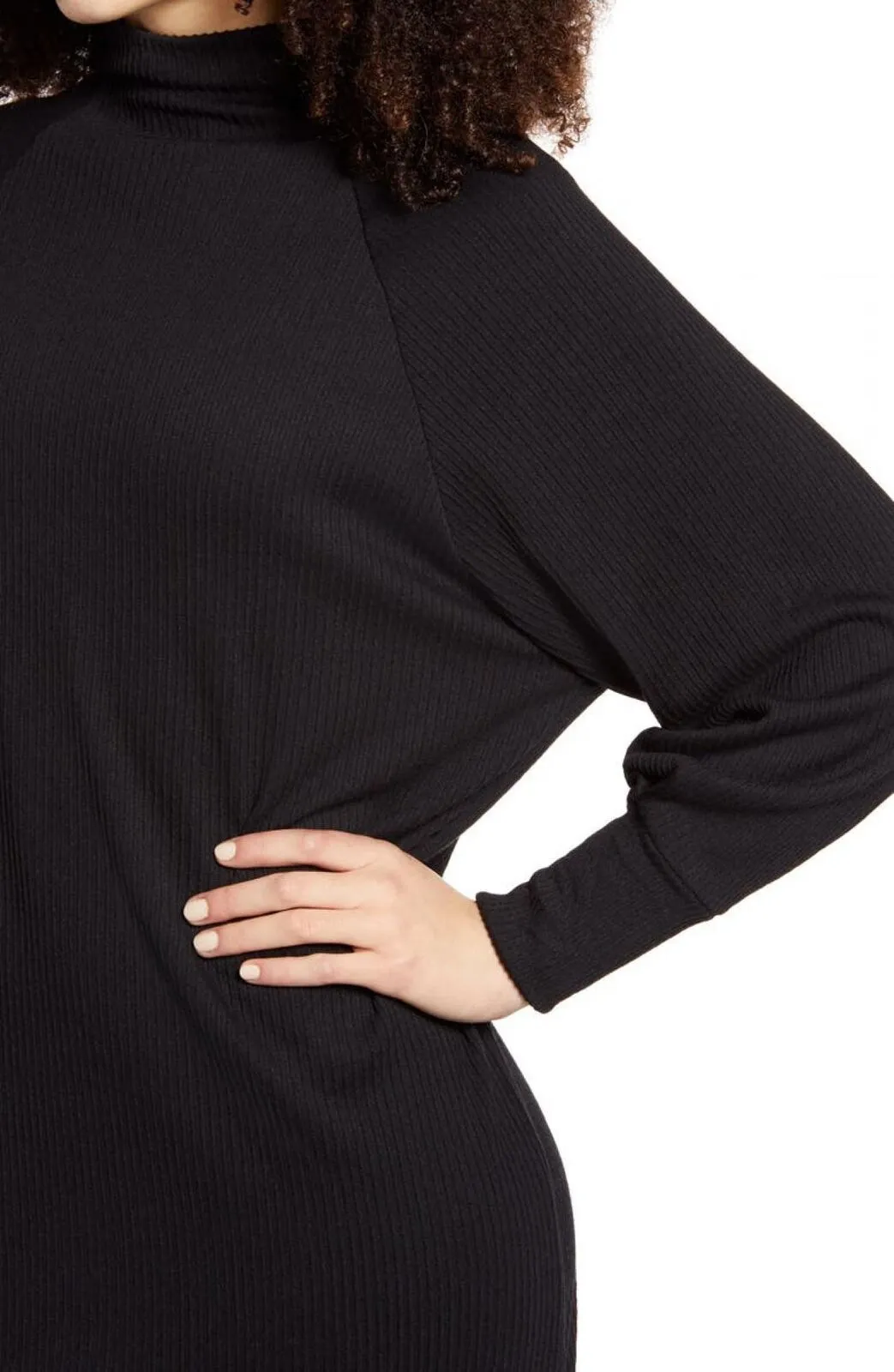 Socialite Womens Long Sleeve Textured Knit Shift Dress