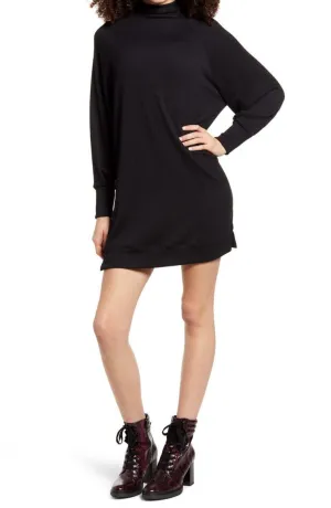 Socialite Womens Long Sleeve Textured Knit Shift Dress