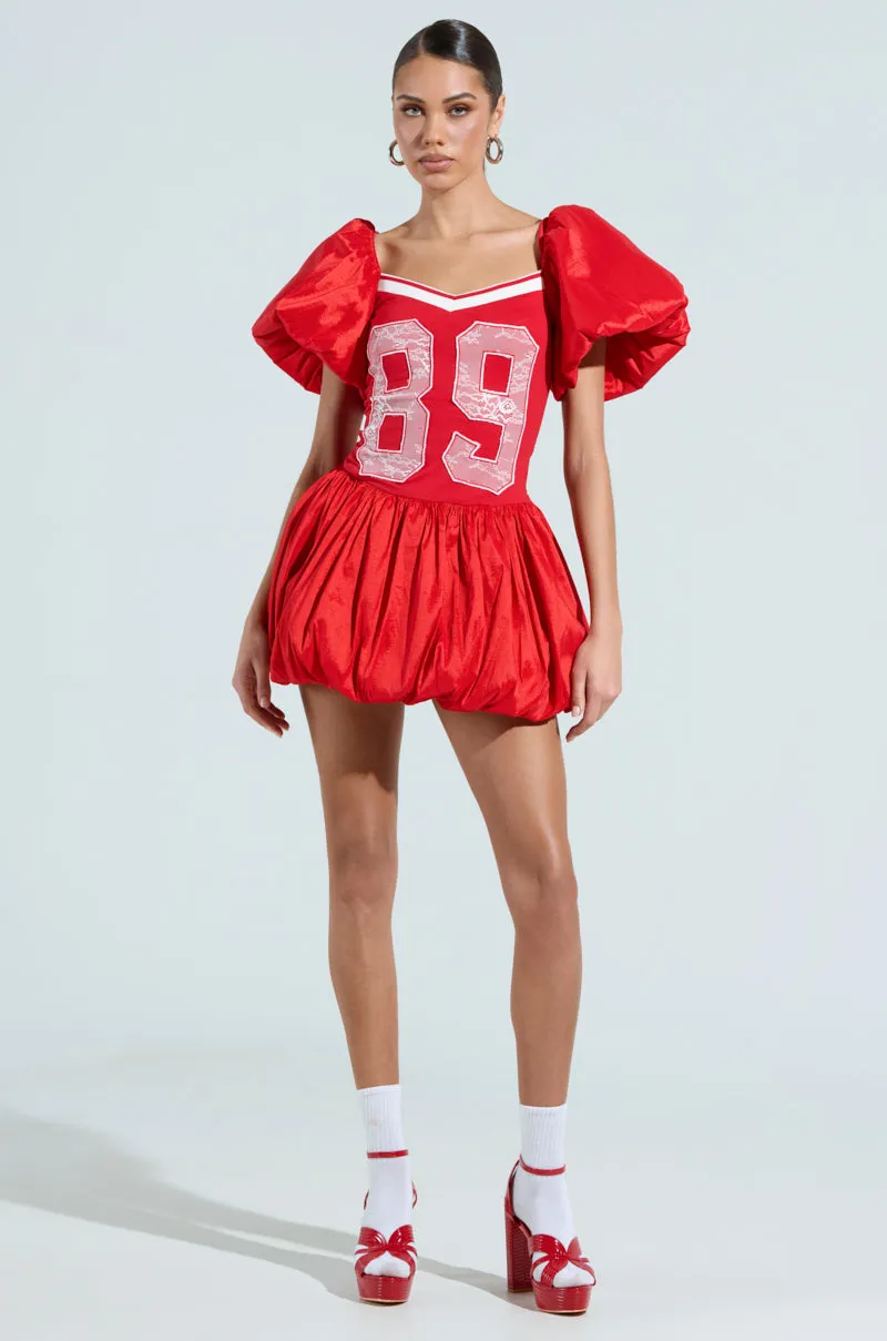 SORRY I'M LATE JERSEY MINI DRESS