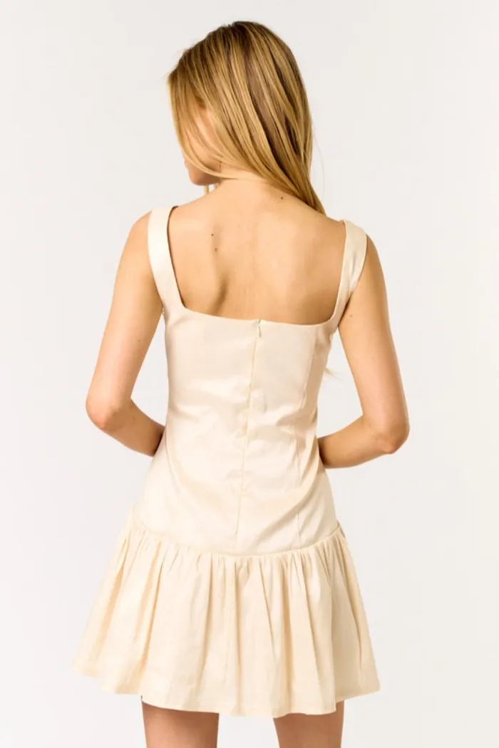 Square Neck Low Waisted Dress