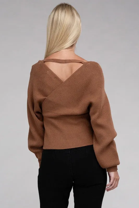 Stay Timeless Wrap Sweater