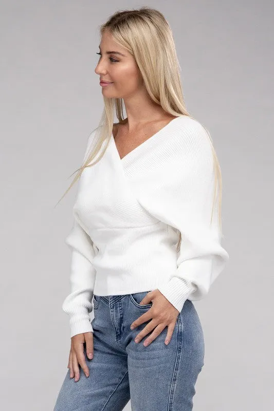 Stay Timeless Wrap Sweater