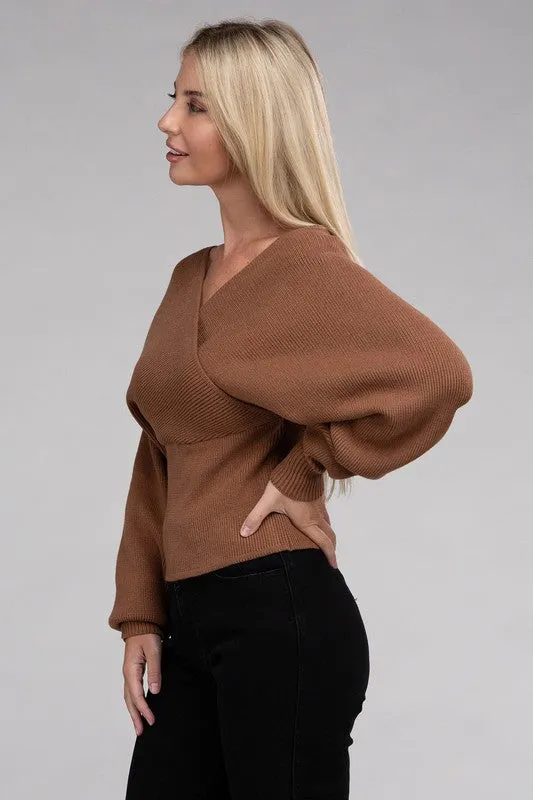 Stay Timeless Wrap Sweater
