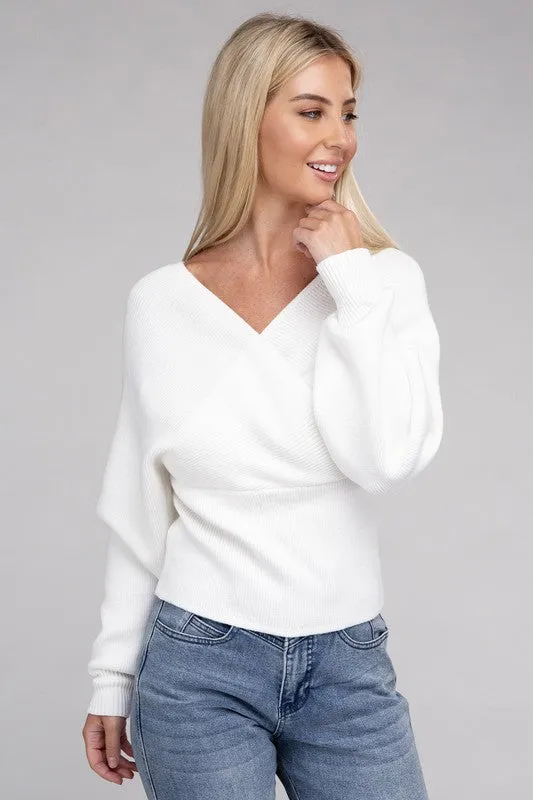 Stay Timeless Wrap Sweater