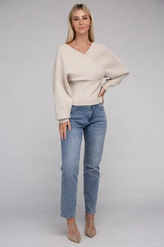 Stay Timeless Wrap Sweater