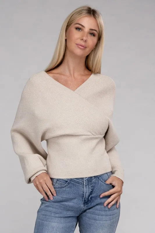 Stay Timeless Wrap Sweater