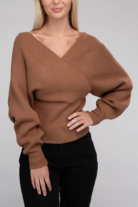 Stay Timeless Wrap Sweater