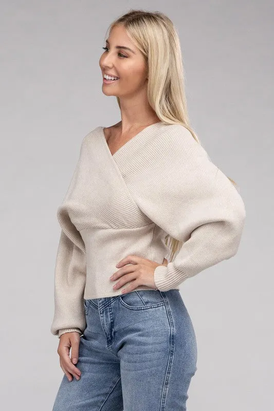 Stay Timeless Wrap Sweater