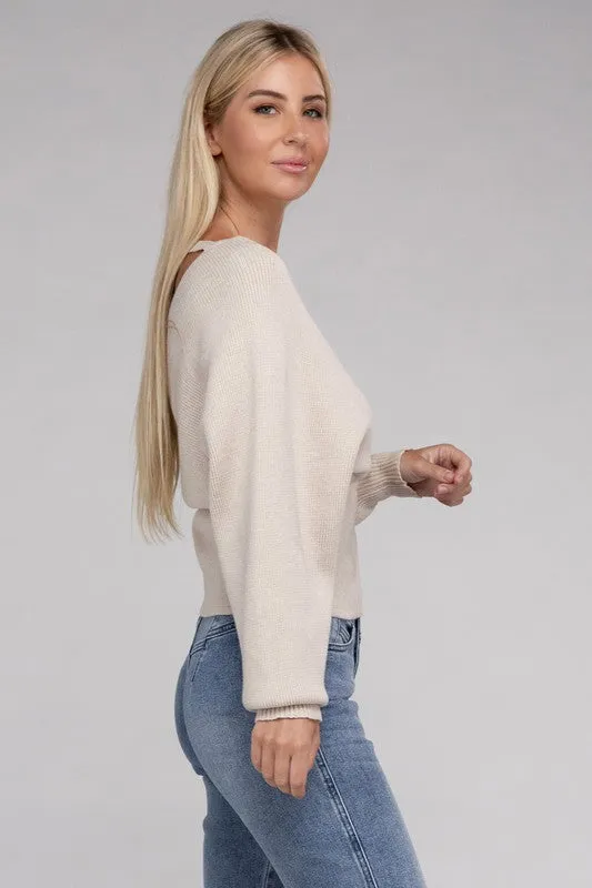 Stay Timeless Wrap Sweater