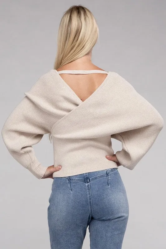Stay Timeless Wrap Sweater