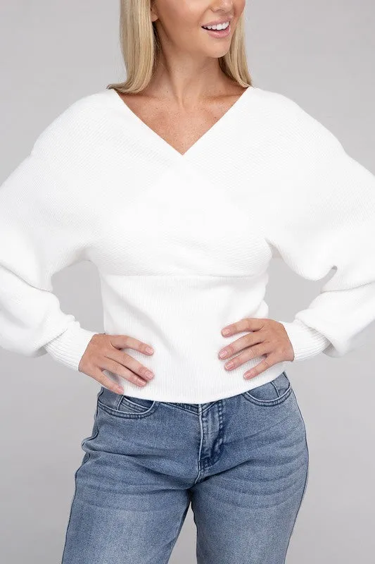 Stay Timeless Wrap Sweater
