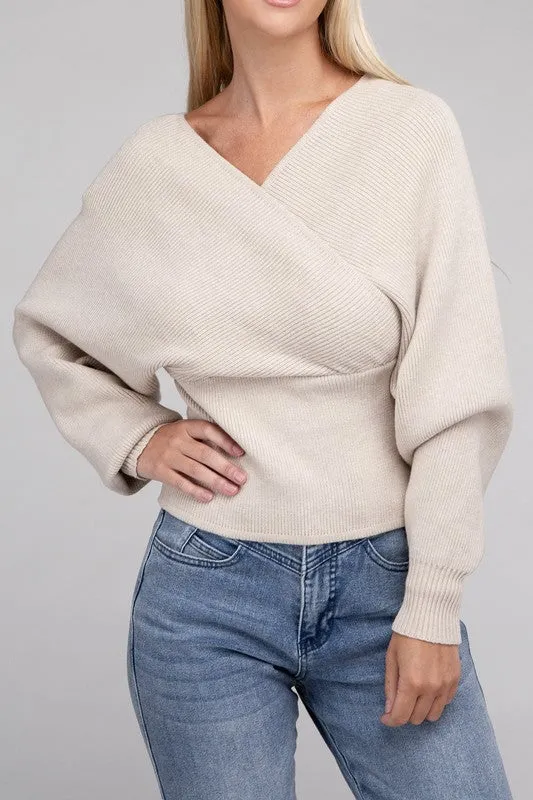 Stay Timeless Wrap Sweater