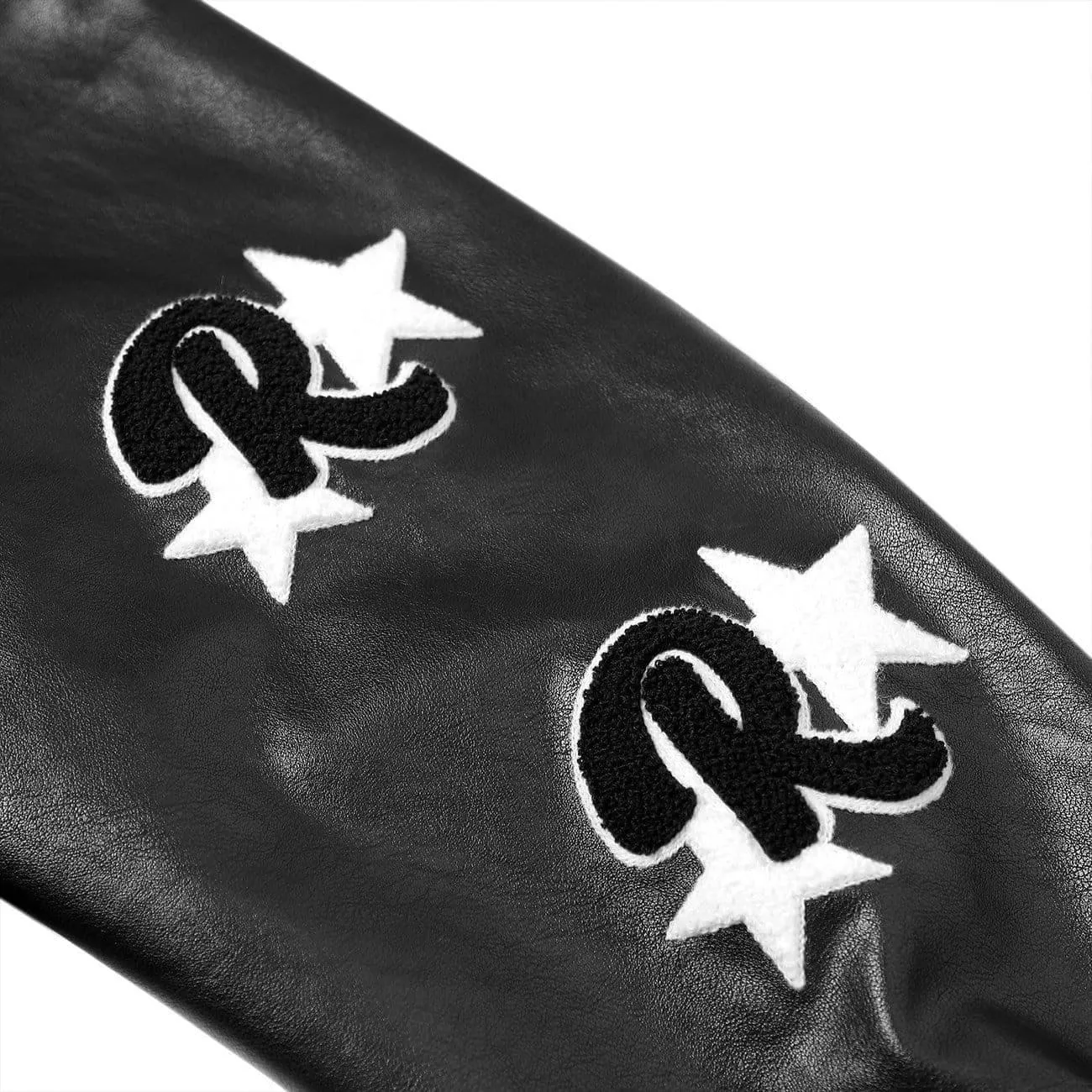 Stitching PU Sleeve Varsity Jacket