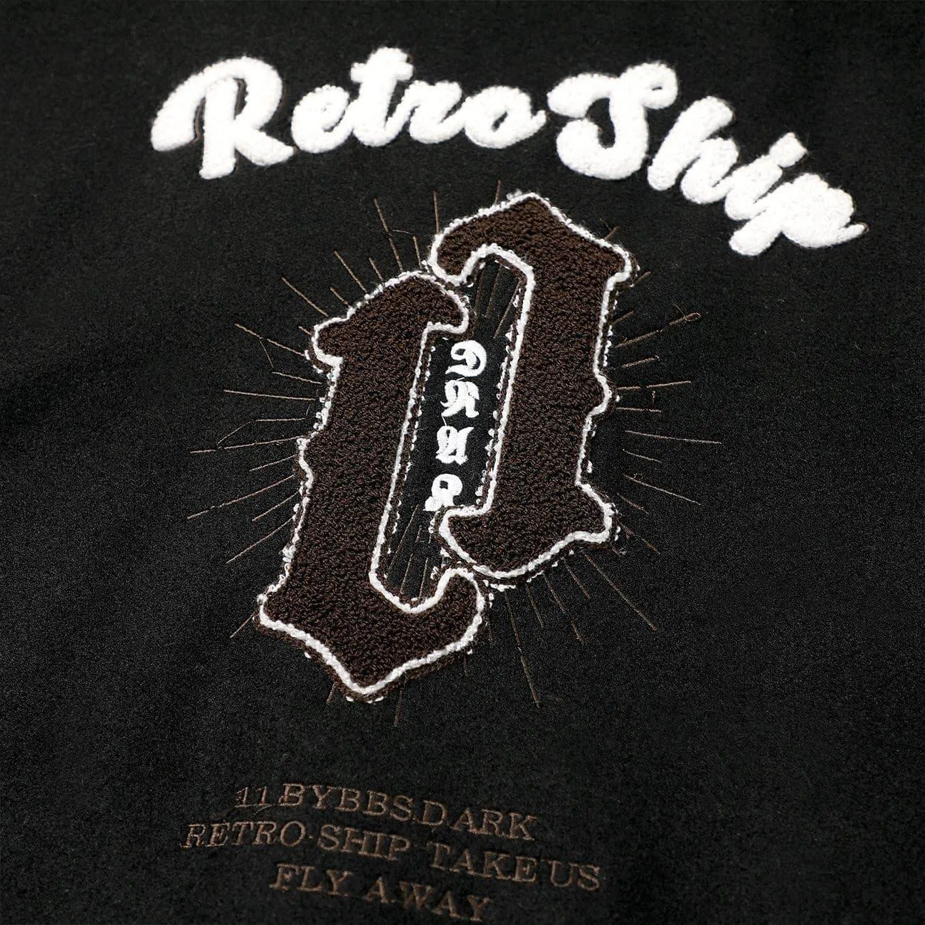 Stitching PU Sleeve Varsity Jacket