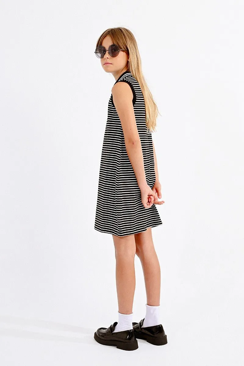STRIPED POLO DRESS