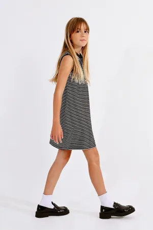 STRIPED POLO DRESS