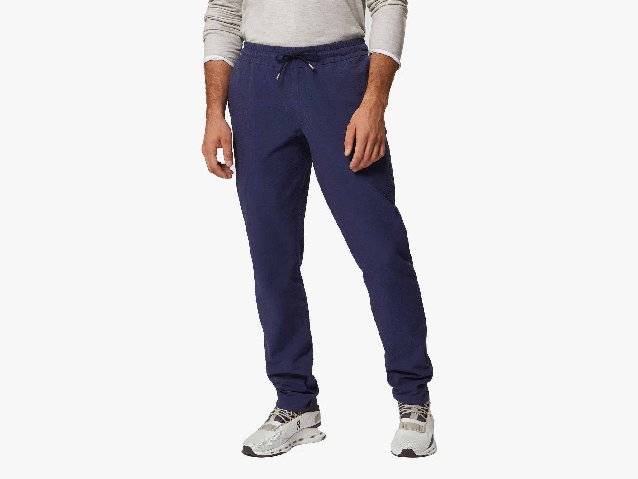 Summer Mindset Seersucker Pants - Mid Blue