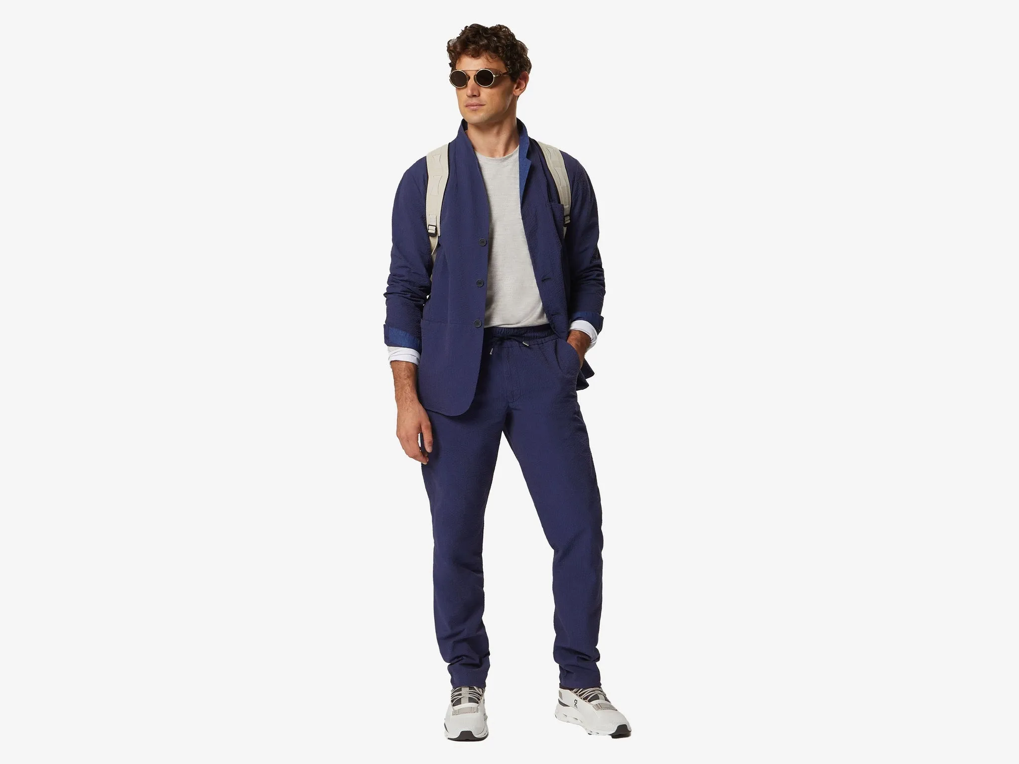 Summer Mindset Seersucker Pants - Mid Blue