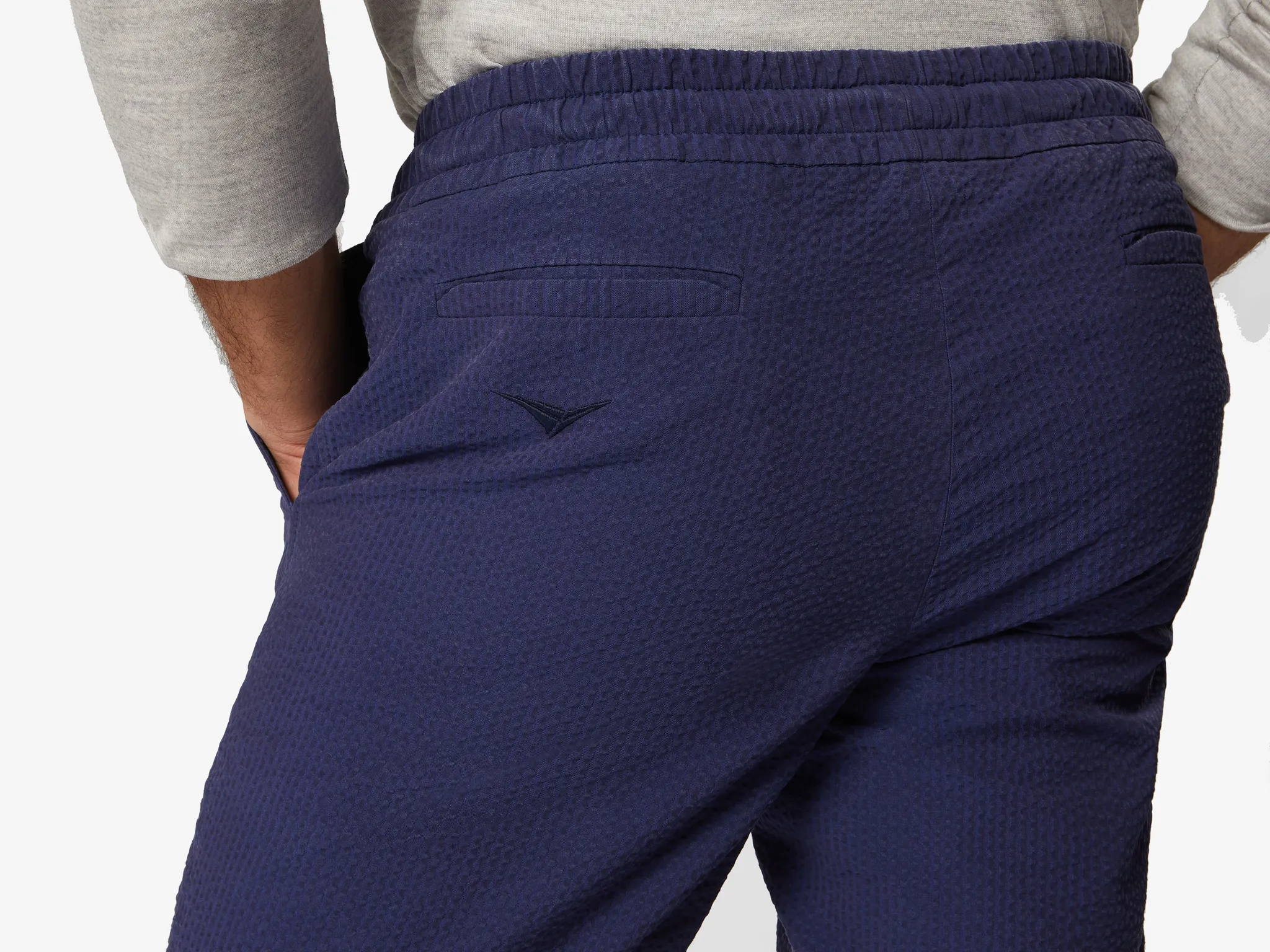 Summer Mindset Seersucker Pants - Mid Blue