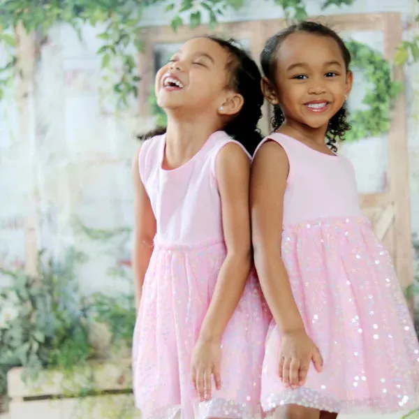 Sweet Wink Pink Confetti Flower Tank Tutu Dress