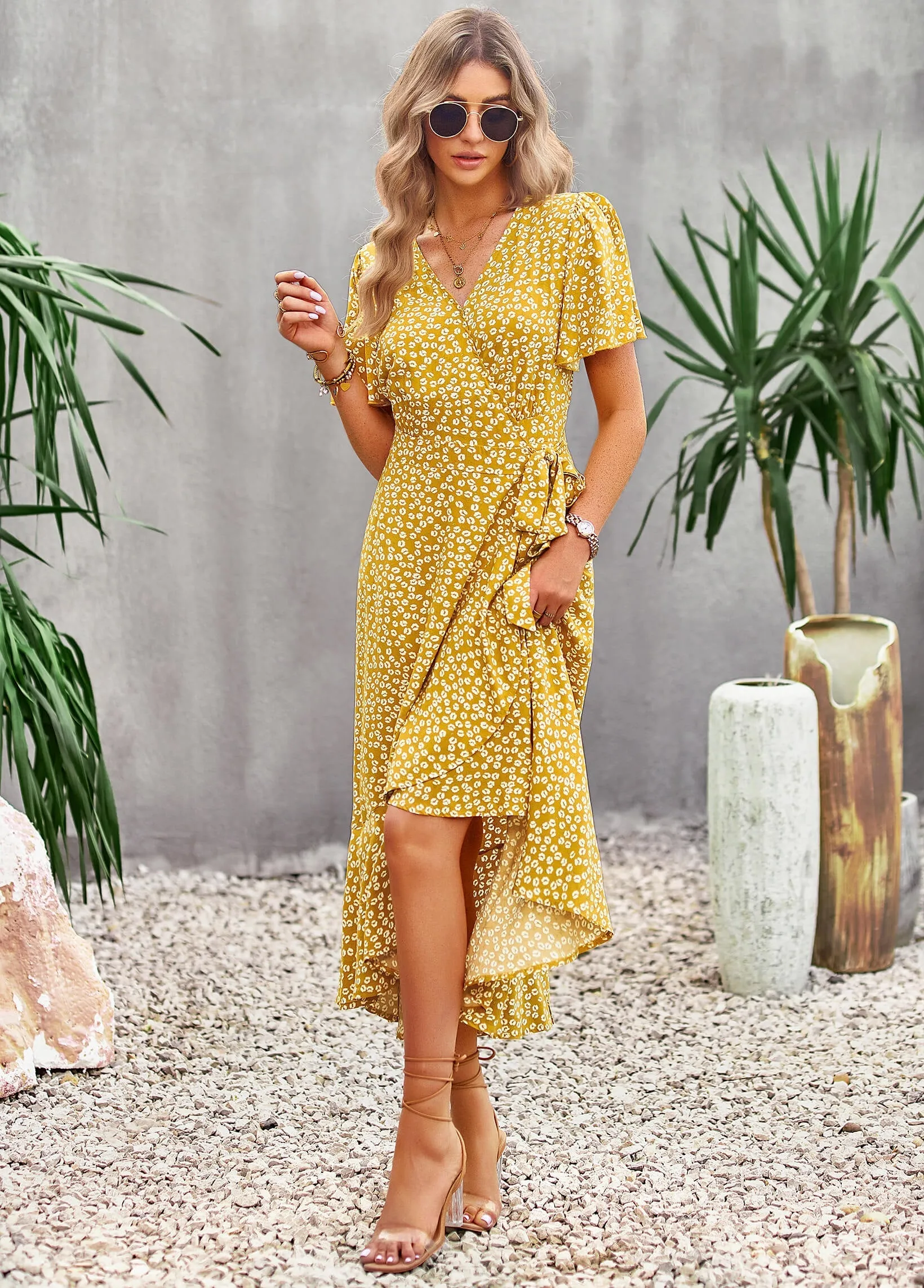 Sweetest Thing Floral Slip Maxi Dress - Yellow