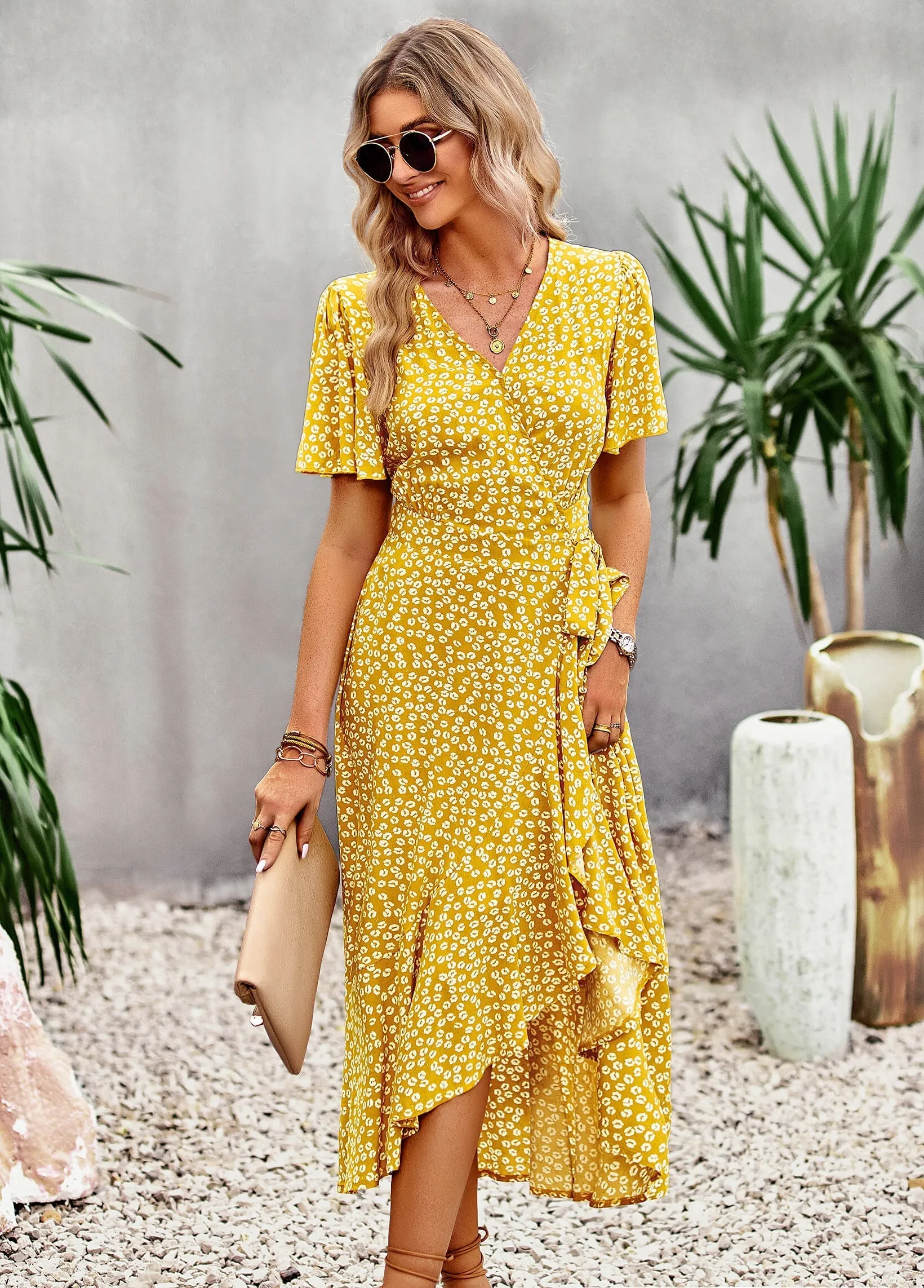 Sweetest Thing Floral Slip Maxi Dress - Yellow