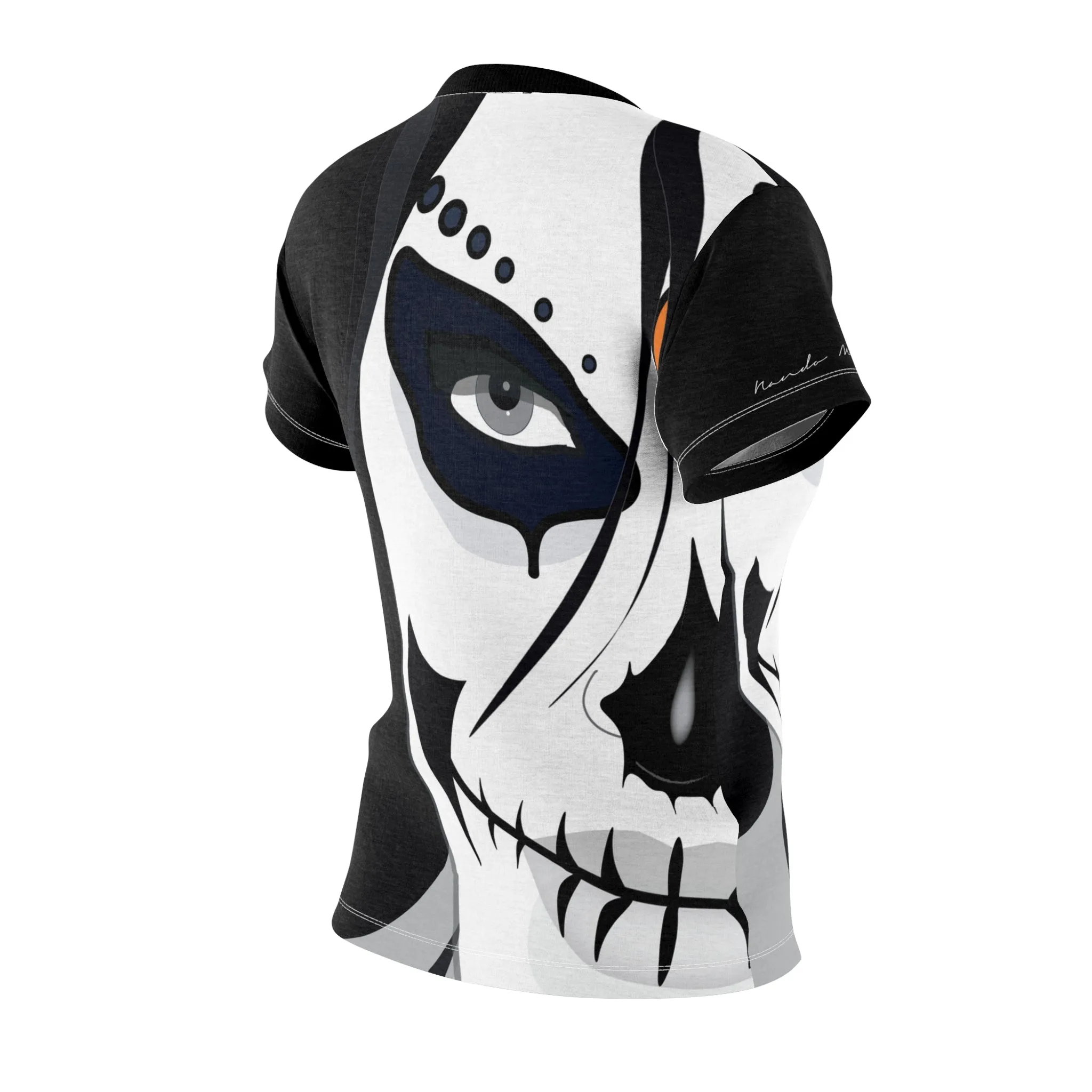 T-Shirt, Black Calaca Face Motive