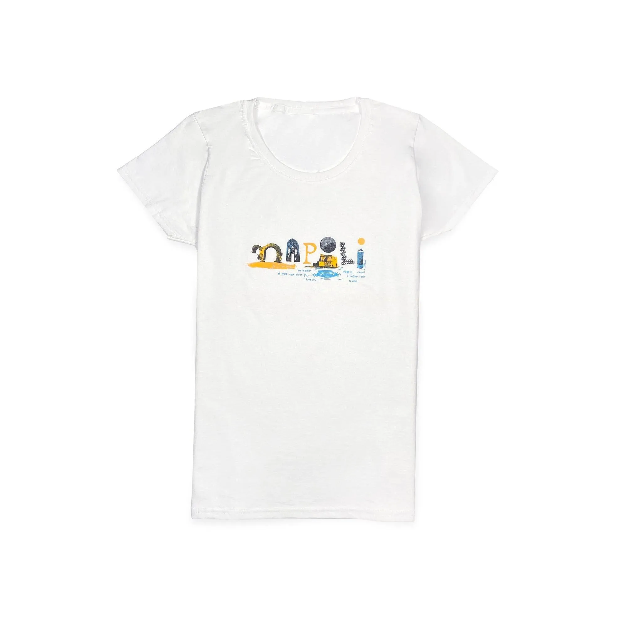 T-Shirt Donna con Stampa Artistica di Napoli – Stile Unico e Autentico