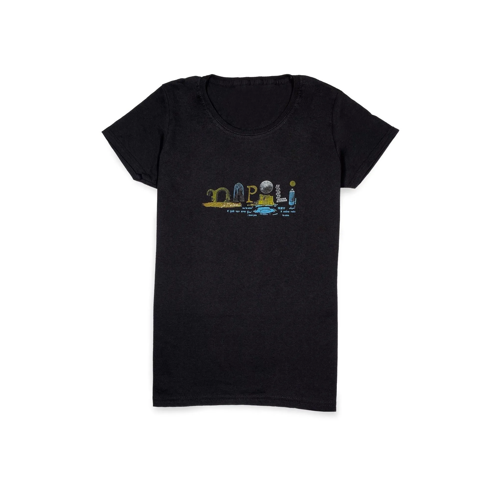 T-Shirt Donna con Stampa Artistica di Napoli – Stile Unico e Autentico