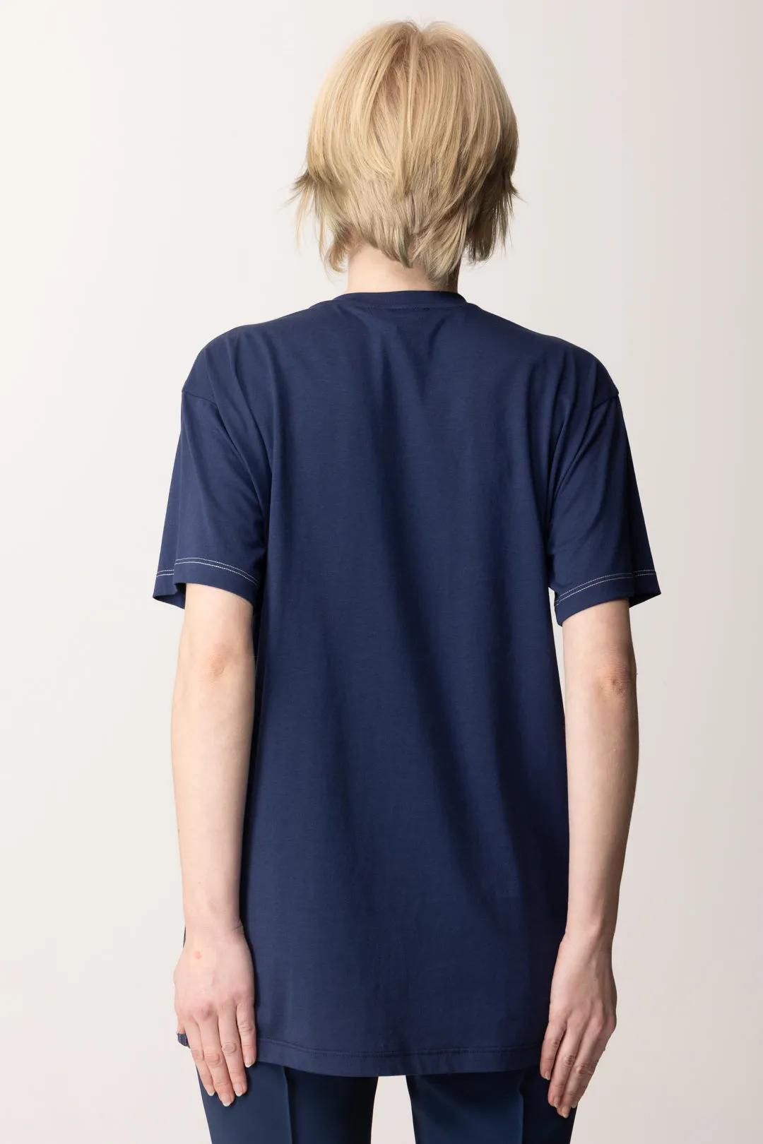 T-shirt Stampa Flower Vibes e Bande In Raso