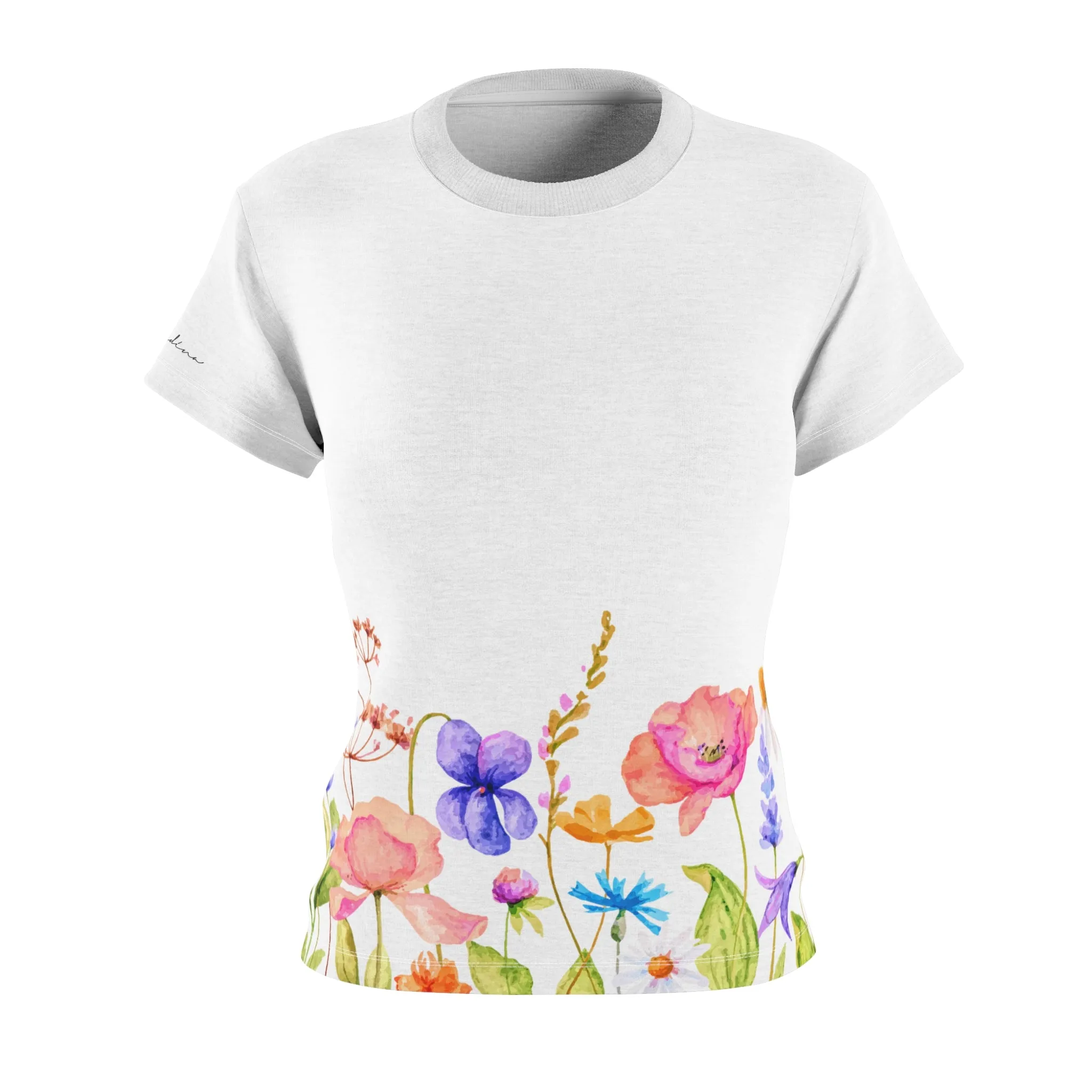 T-Shirt, White Spring Garden