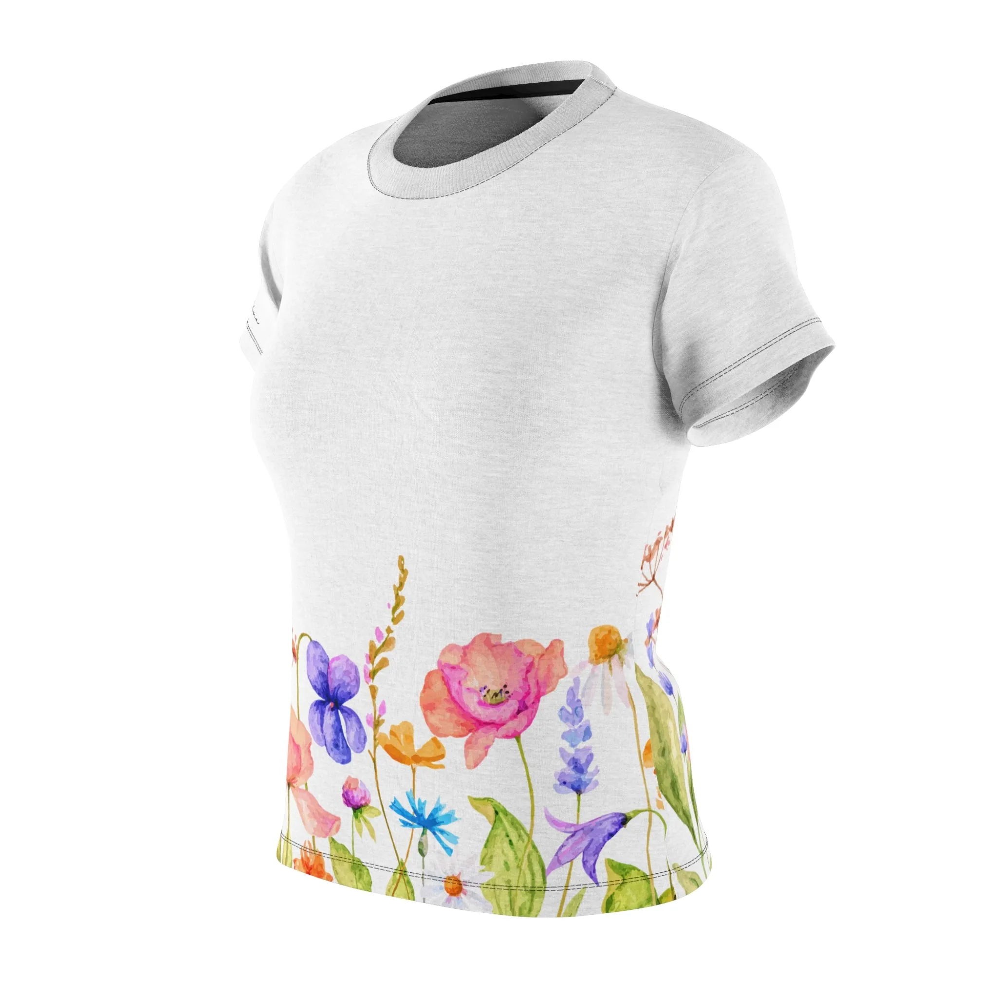 T-Shirt, White Spring Garden