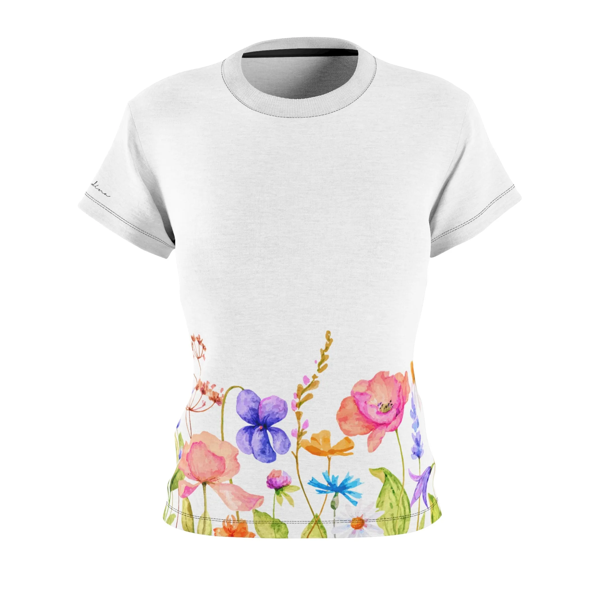 T-Shirt, White Spring Garden