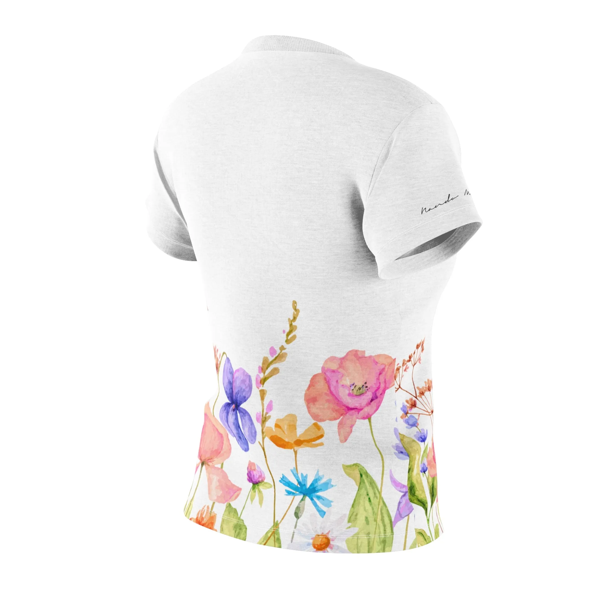 T-Shirt, White Spring Garden