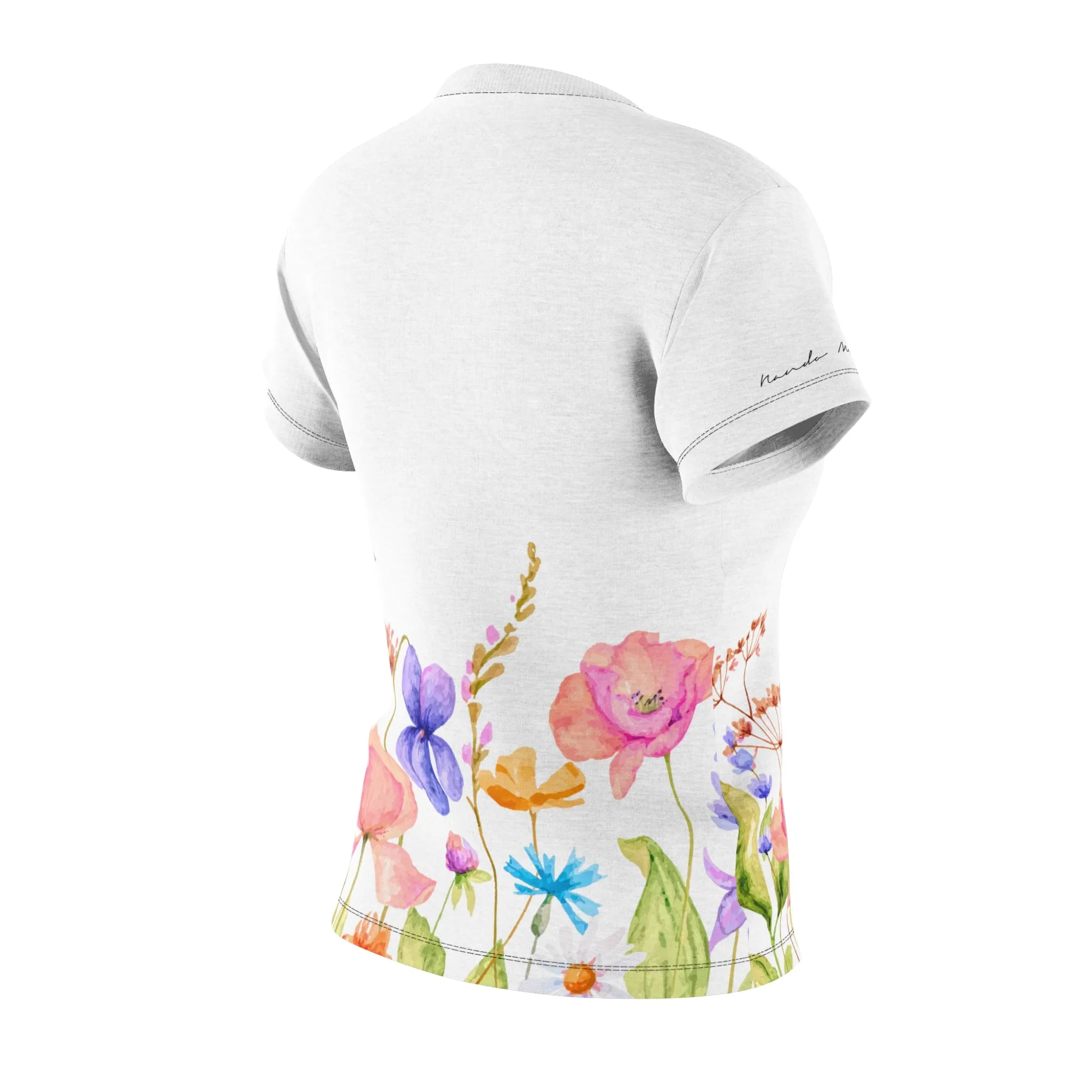 T-Shirt, White Spring Garden