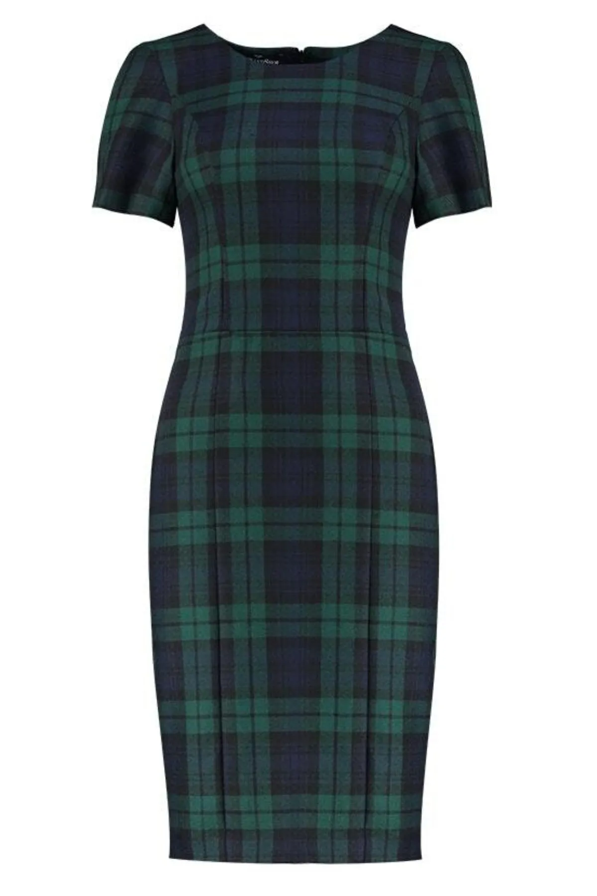 Tartan Shift Dress with Short Sleeve
