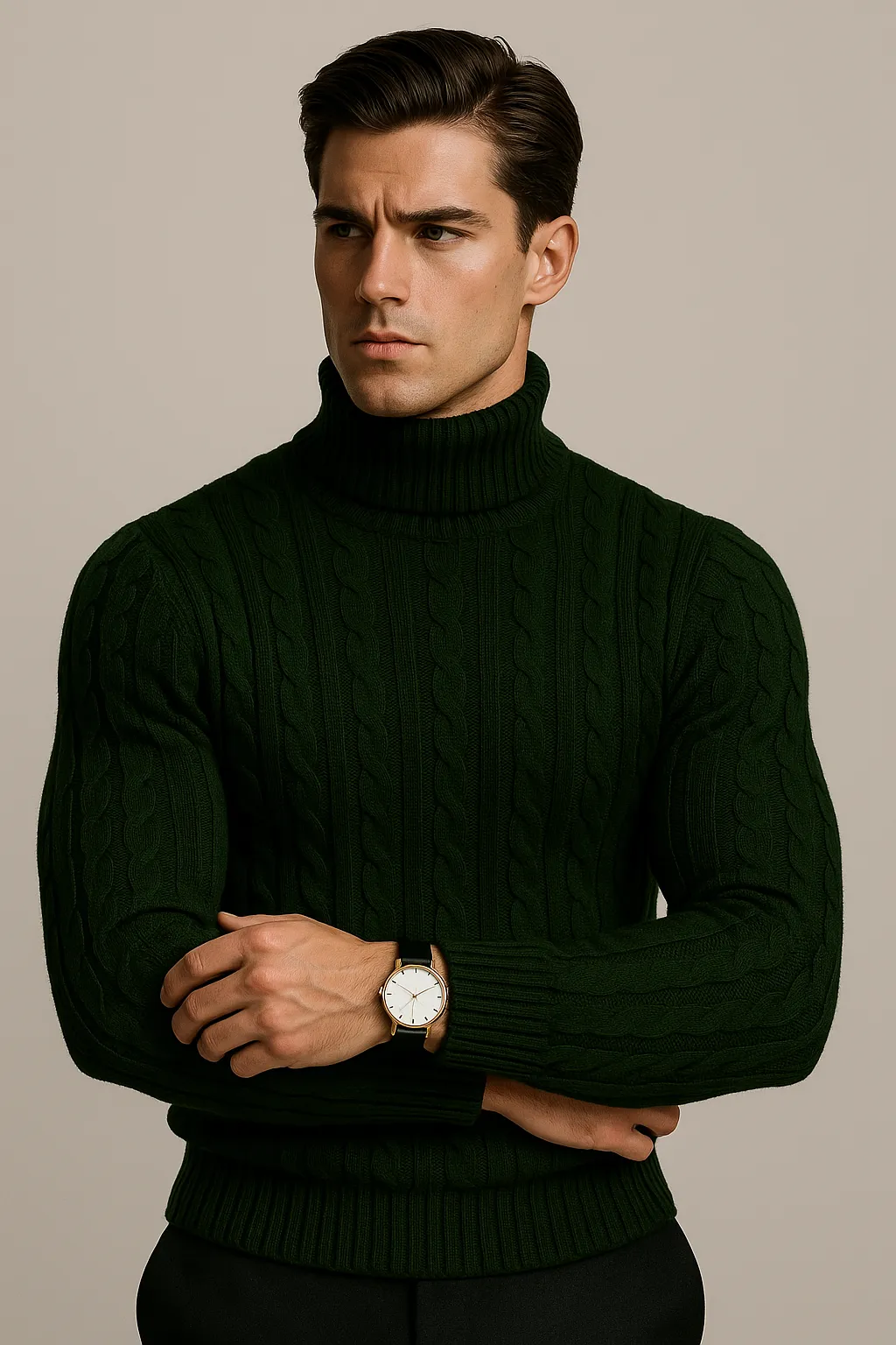 THE ASCOT TURTLE NECK SWEATER