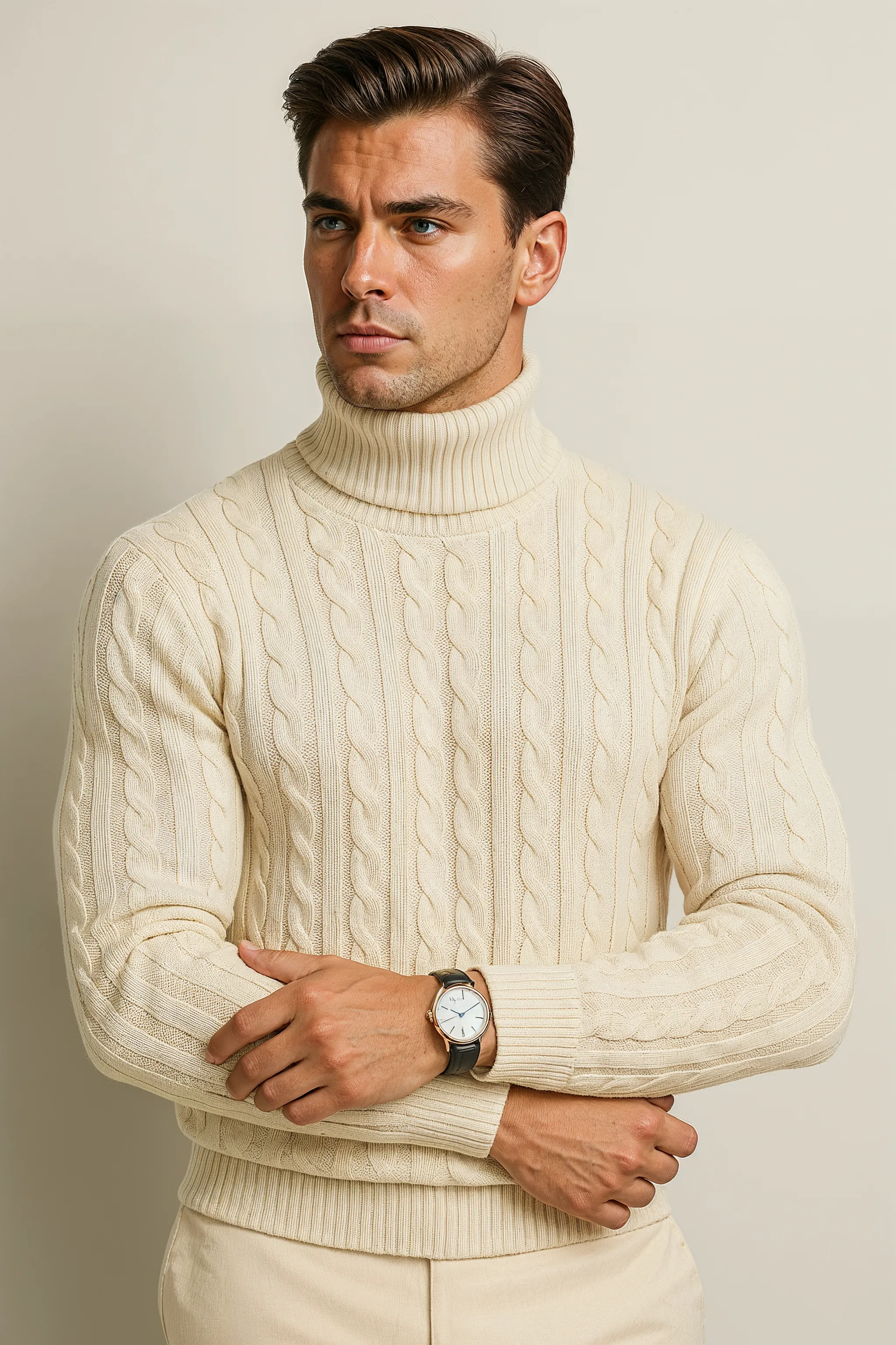 THE ASCOT TURTLE NECK SWEATER