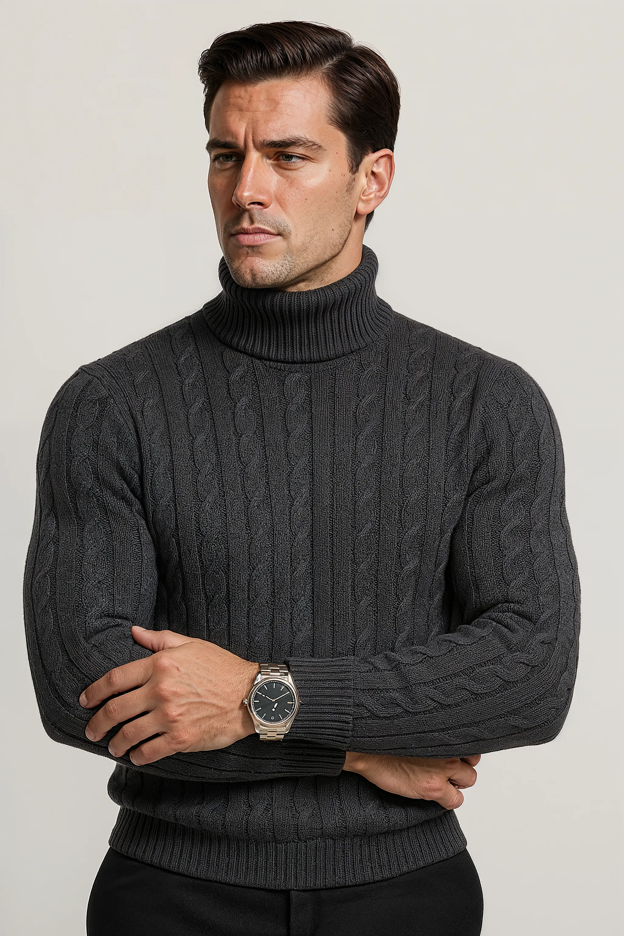 THE ASCOT TURTLE NECK SWEATER