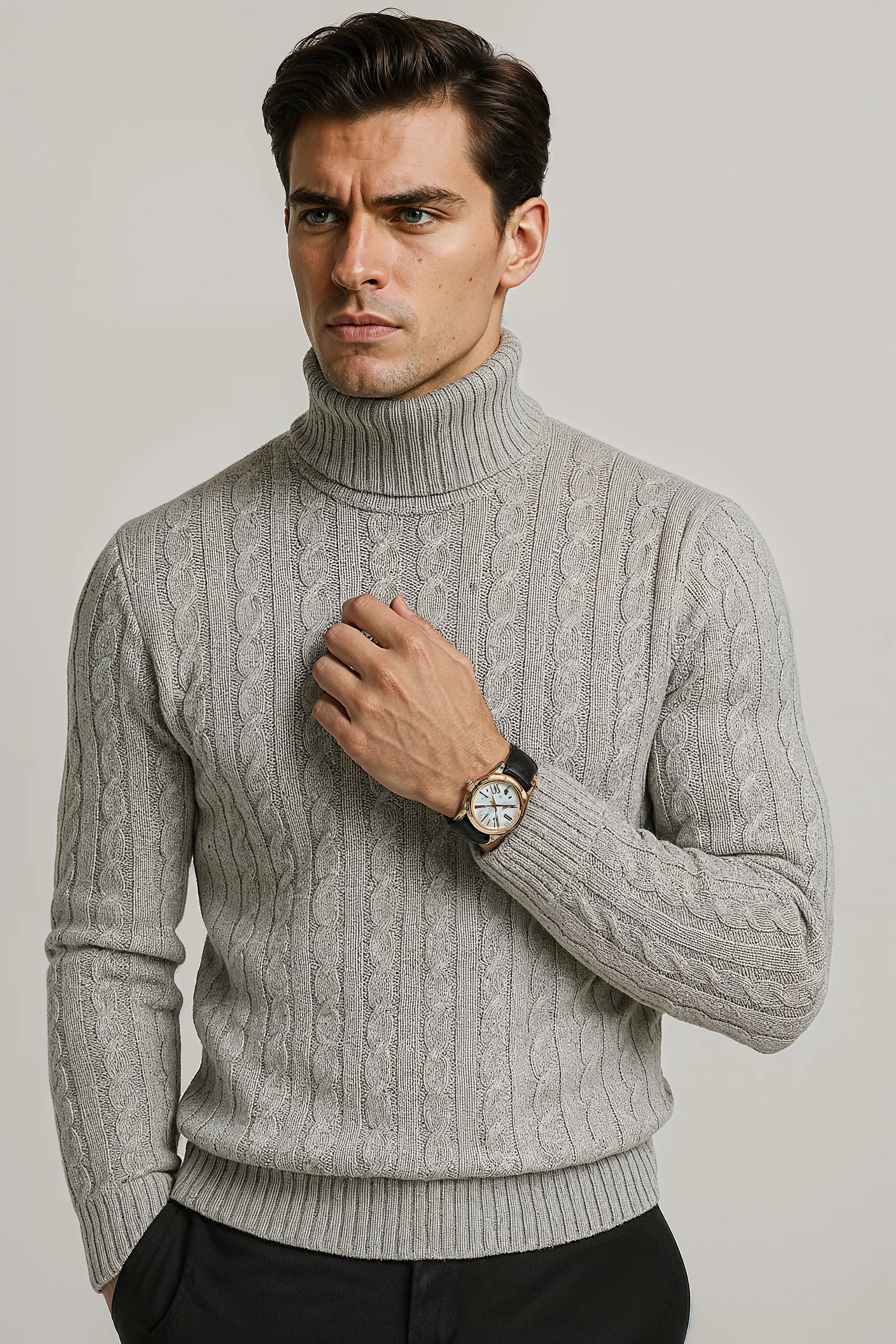 THE ASCOT TURTLE NECK SWEATER