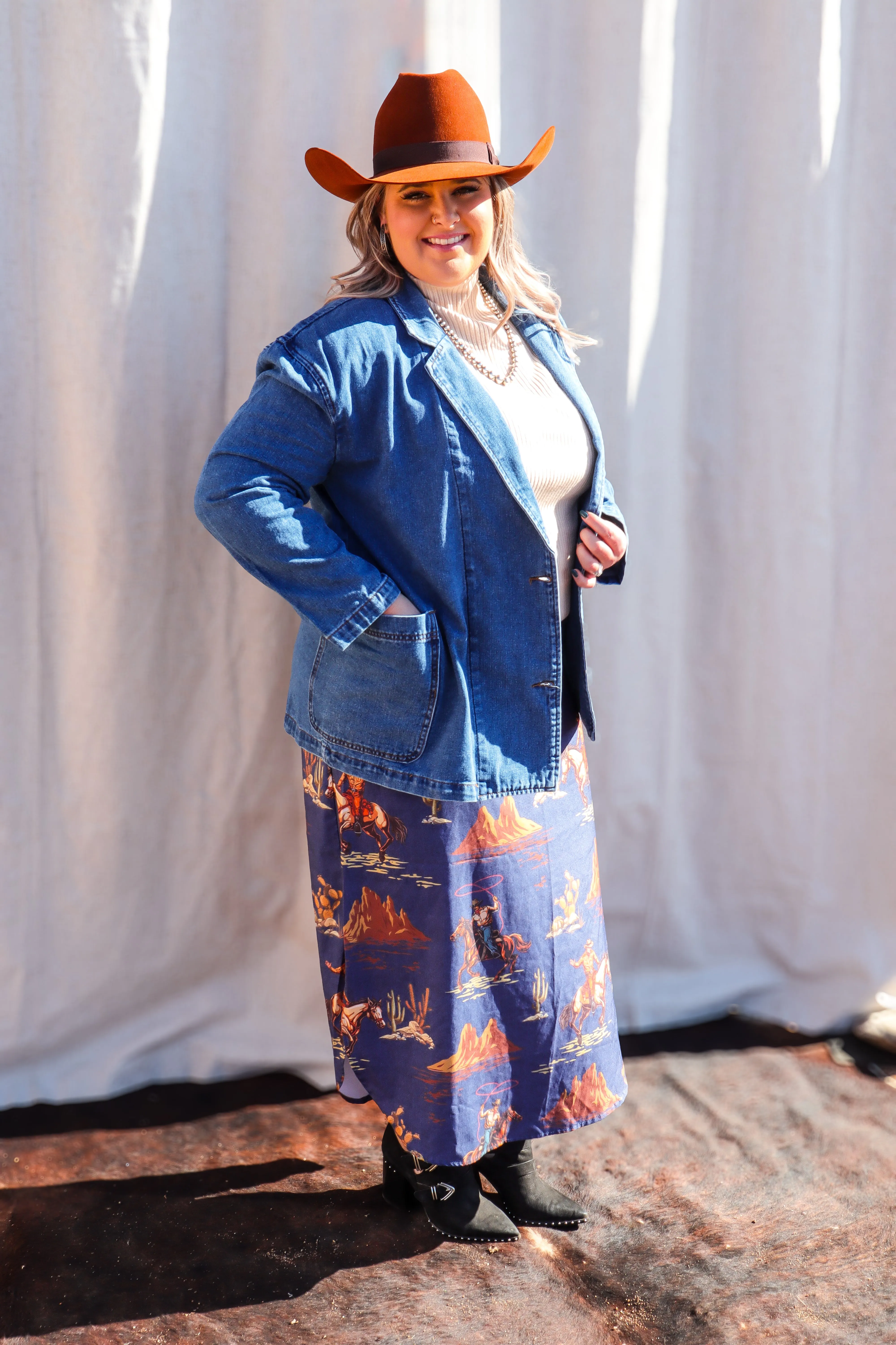The Chuckwagon Charm Denim Blazer