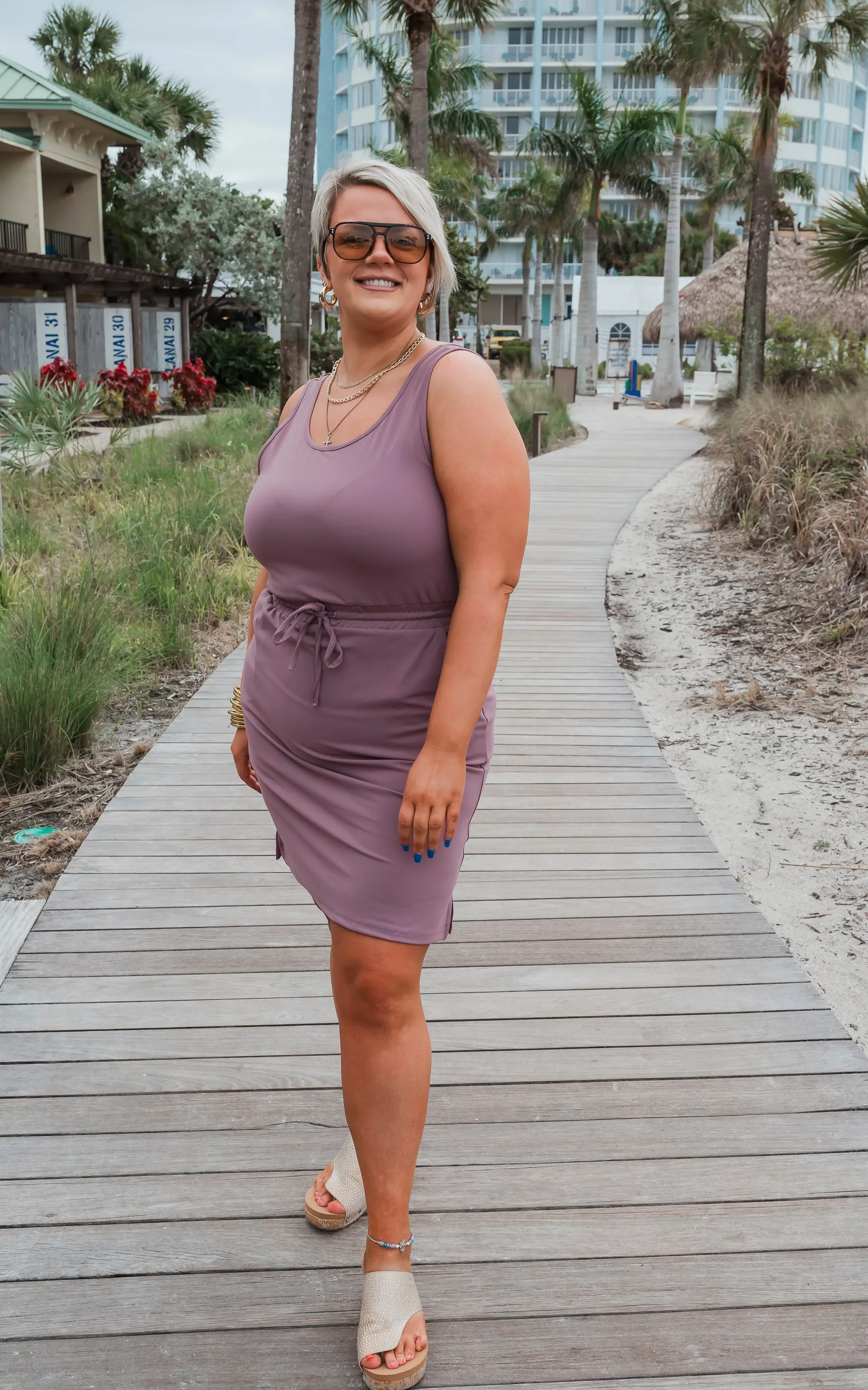 The Sophia Mauve Everyday Tank Dress by Salty Wave *DEAL-FINAL SALE
