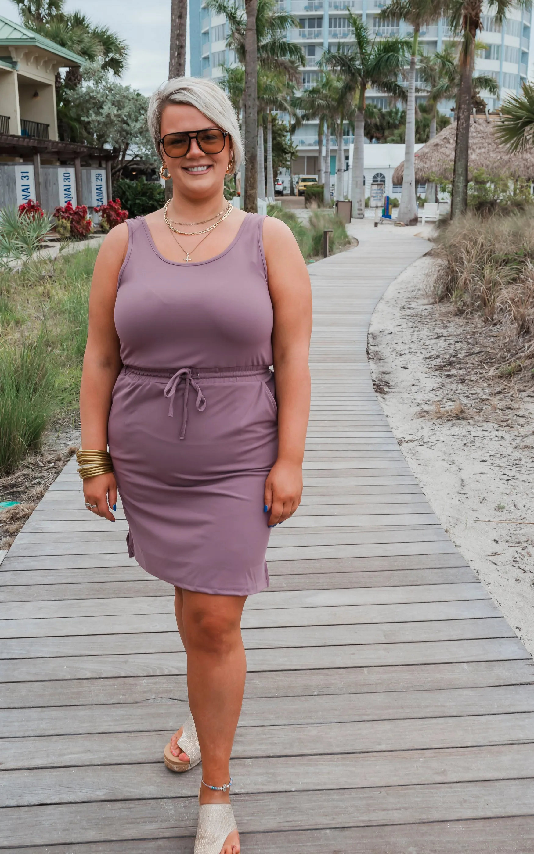 The Sophia Mauve Everyday Tank Dress by Salty Wave *DEAL-FINAL SALE