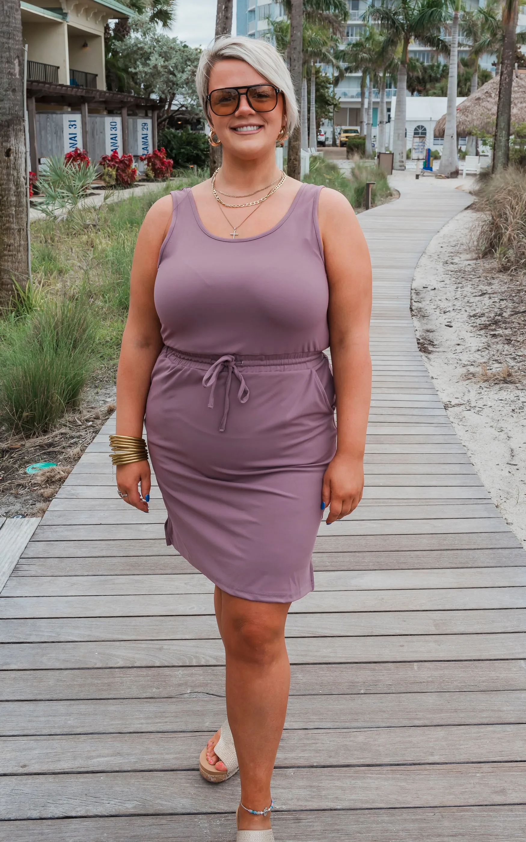 The Sophia Mauve Everyday Tank Dress by Salty Wave *DEAL-FINAL SALE