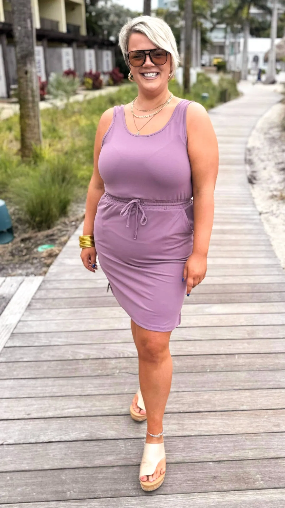The Sophia Mauve Everyday Tank Dress by Salty Wave *DEAL-FINAL SALE